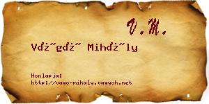 Vágó Mihály névjegykártya