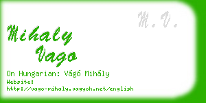 mihaly vago business card